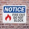 Signmission Exit Sign, Aluminum, 14 in W, 10 in H, Fire Exit Do Not Block OS-2PACK-NS-A-1014-L-12586 - alternate 7